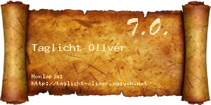 Taglicht Olivér névjegykártya
